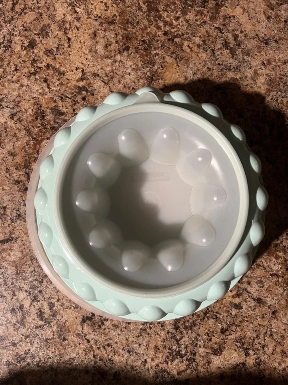 Tubberware Mint Green jello Bowl with Lid